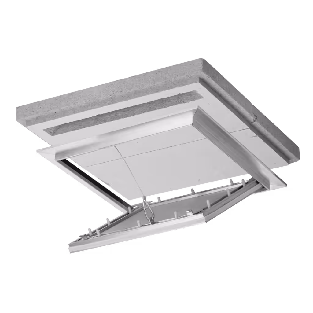 Revisionsklappe Brandschutzklappe Alustar EI30 aus Aluminium für abgehängte Decken, 200×200 bis 800×800 mm