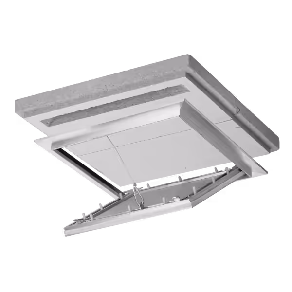 Revisionsklappe Brandschutzklappe Alustar EI30 aus Aluminium für abgehängte Decken, 200×200 bis 800×800 mm