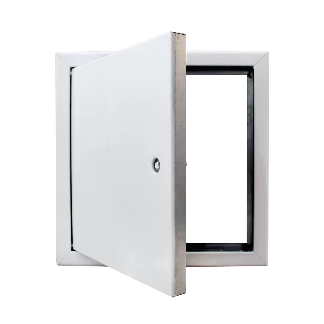 22-831_Softline-Iso-offen.png Revisionsklappe Tempo Softline luftdicht mit Schalldämmung, Öffnung Vierkantschlüssel, 200×200 bis 600×600 mm
