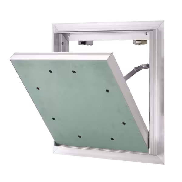 Revisionsklappe Alu Quattro aus Aluminium, luftdicht, schlagregendicht und rauchdicht, 200×200 bis 600×600 mm