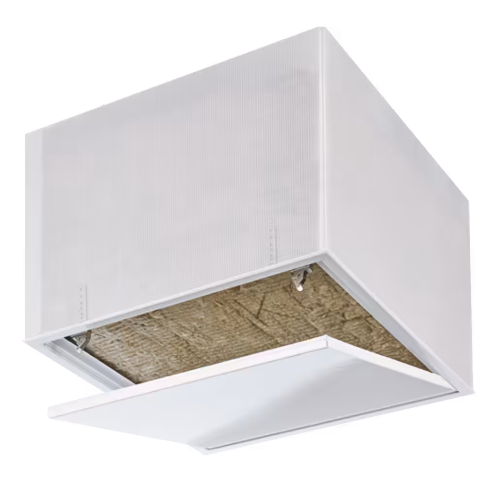 Revisionsklappe Tempo Primus Airproof aus Stahlblech, luftdicht mit Dämmung für Niedrigenergiehäuser, 500×500 bis 500×500 mm
