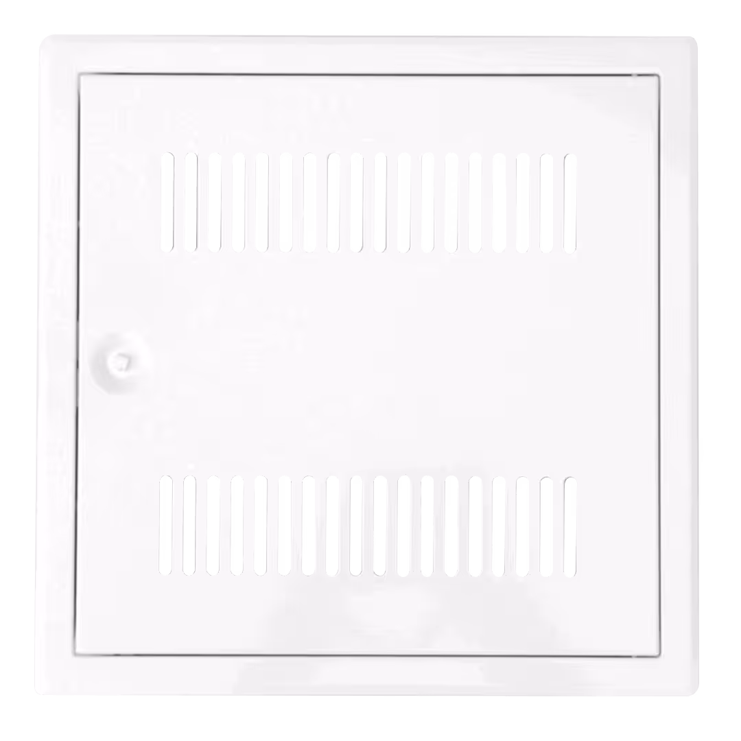 trappe-de-visite-metallique-cle-4-pans-tempo-softline-ventil.png Revisionstür Tempo Softline belüftet mit Lüftungsgitter, Öffnung Vierkantschlüssel, 200×200 bis 600×600 mm