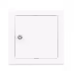 Revisionstür Tempo Softline aus Stahlblech, weiß, Öffnung Zylinderschloss, unsichtbare Montage, 150×150 bis 1200×1200 mm