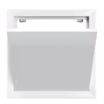 Revisionstür Tempo Softline aus Stahlblech, luft- und staubdicht, für Wand und Decke, 200×200 bis 600×600 mm