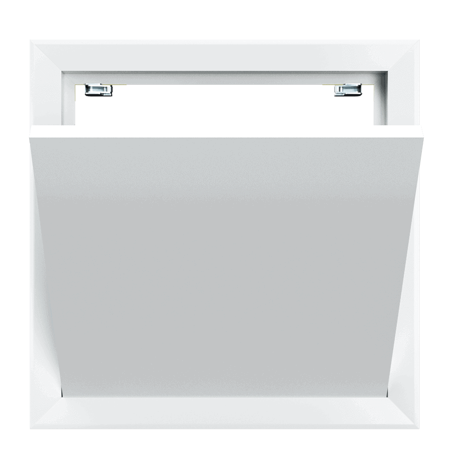 trappe-de-visite-tempo-softline-etanche-air-poussiere-04.png Revisionstür Tempo Softline aus Stahlblech, luft- und staubdicht, für Wand und Decke, 200×200 bis 600×600 mm