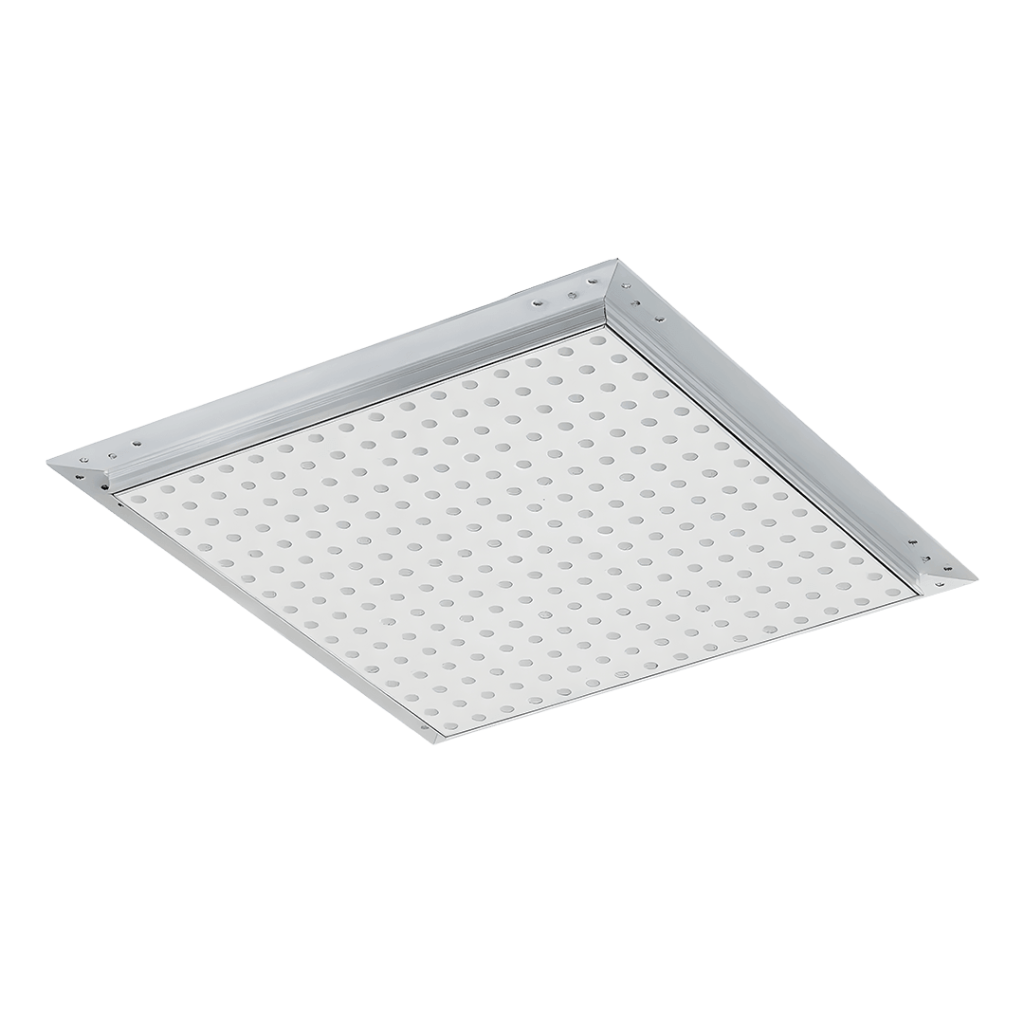 Perforierte Revisionsklappe Tempo Eco Star mit 8/18 R Gipskartonplatte, Deckenmontage